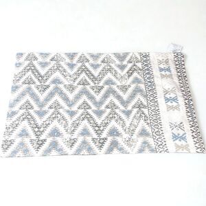 Pottery Barn Carlota Embroidered Lumbar Pillow Cover Abstract Chevron Geometric